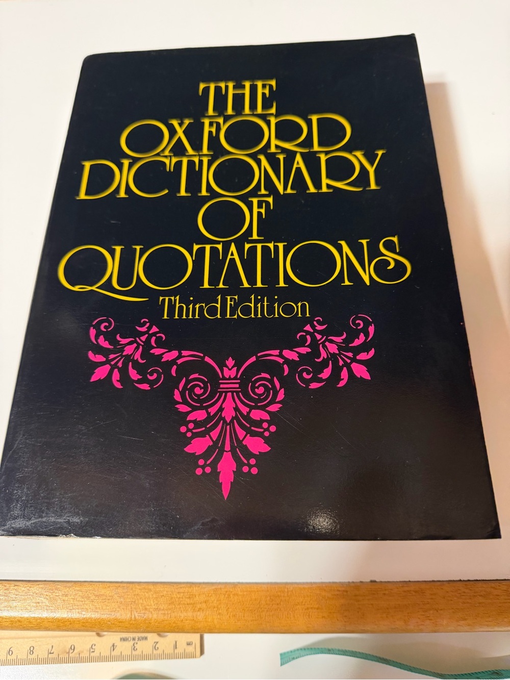 Oxford Dictionary of Quotes 3rd Edition 1979 1980 Vintage Book